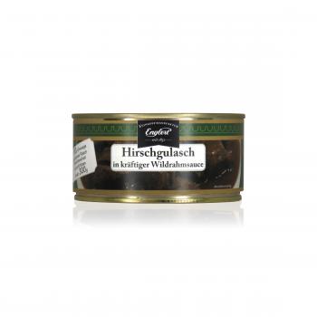 Hirschgulasch in Wildrahmsauce 300g / Dose